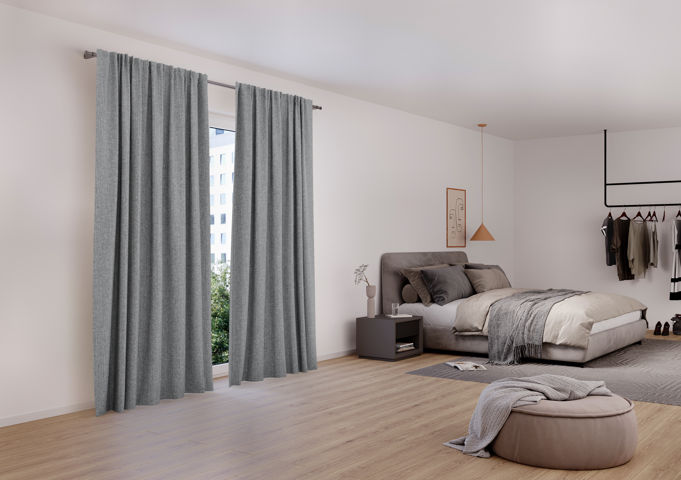 Vorhang grau Schlafzimmer
